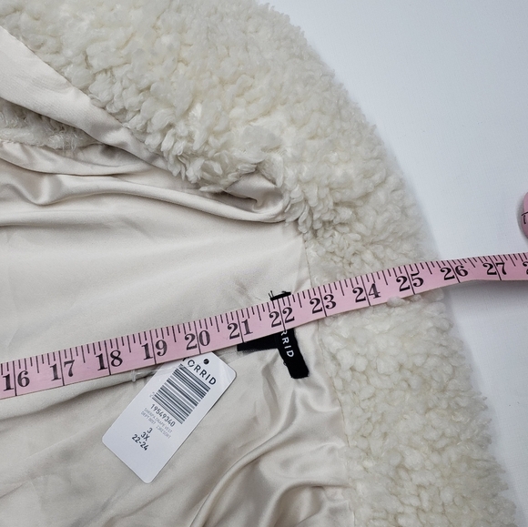 New Torrid Sherpa Style Drape Vest 3X Sleeveless Polyester - Picture 12 of 13